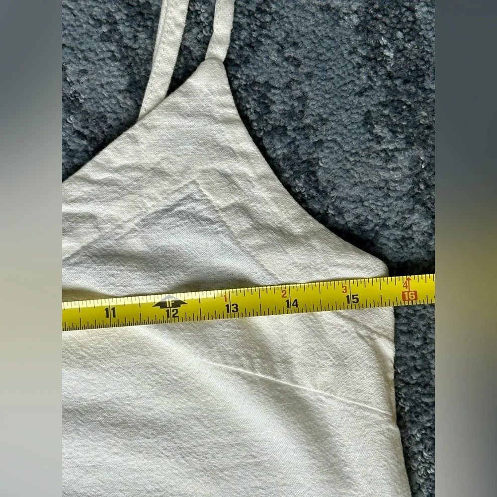 Rhythm Minidress White V-Neck Spaghetti Straps Cotton/Rayon size XS - Picture 5 of 9
